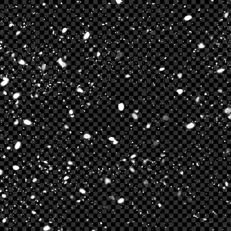 PSD schneefall auf durchsichtigem hintergrund