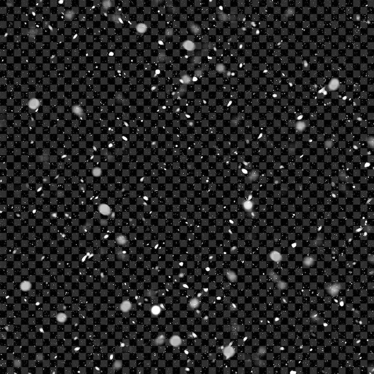 PSD schneefall auf durchsichtigem hintergrund