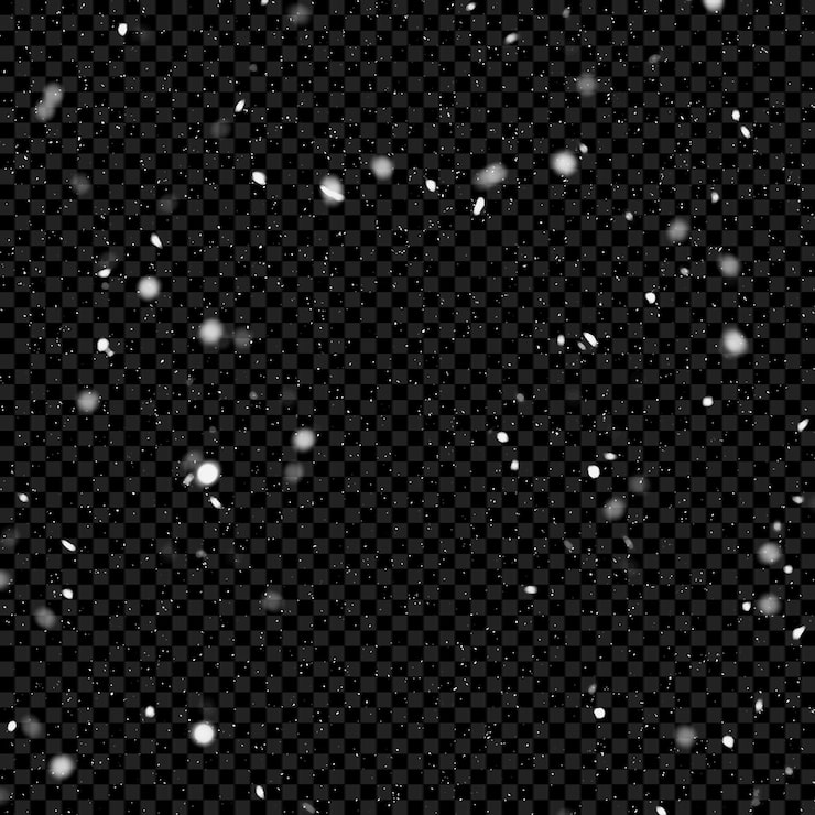 PSD schneefall auf durchsichtigem hintergrund