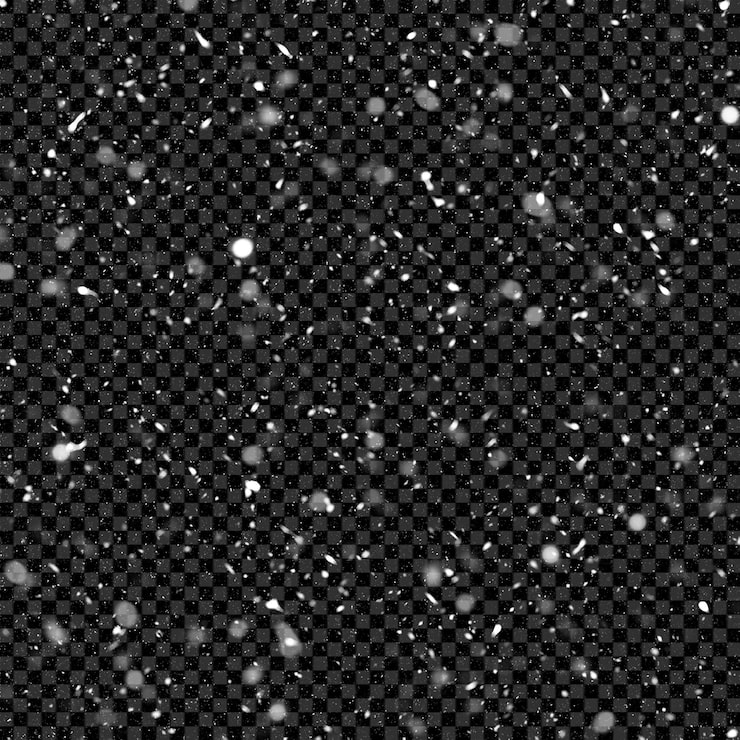 PSD schneefall auf durchsichtigem hintergrund