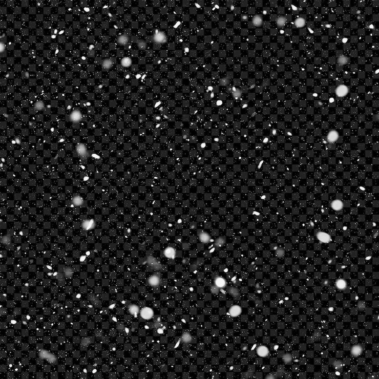 PSD schneefall auf durchsichtigem hintergrund