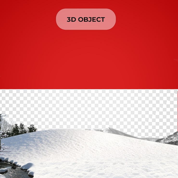 PSD schneeszene png durchsichtiger hintergrund