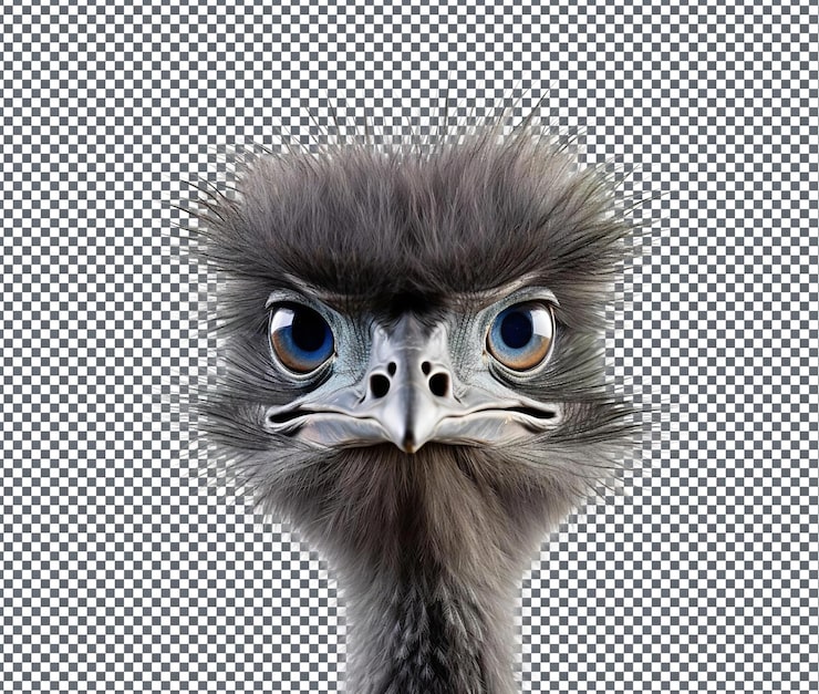 PSD schöne emu isoliert auf durchsichtigem hintergrund