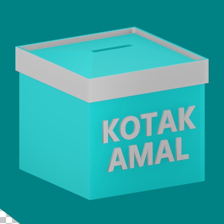PSD sebuah kotak biru dengan kata komatk di bagian atas.