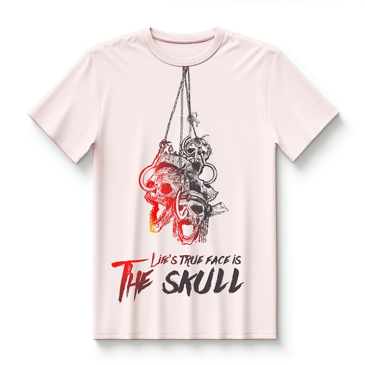 PSD t-shirt maketa přední pohled transparentní psd design