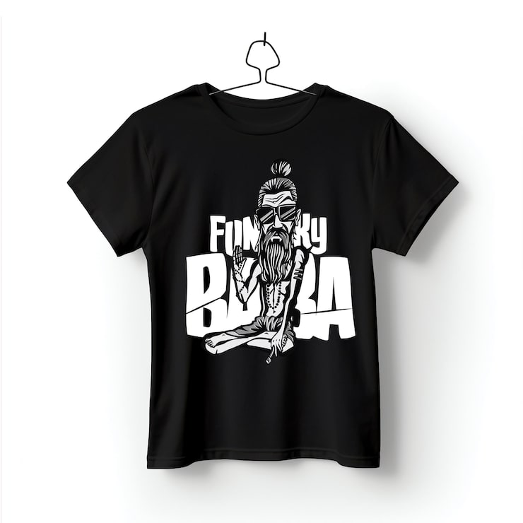 PSD t-shirt maketa přední pohled transparentní psd design
