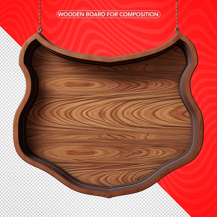 PSD tabla de madera 3d sin fondo png