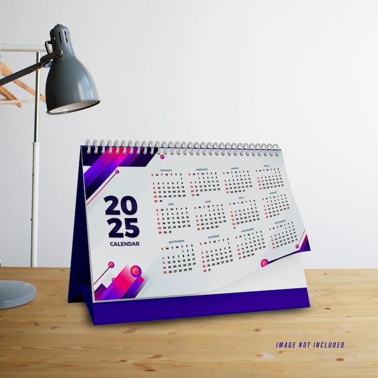 PSD téléchargement gratuit de la maquette du calendrier de bureau psd