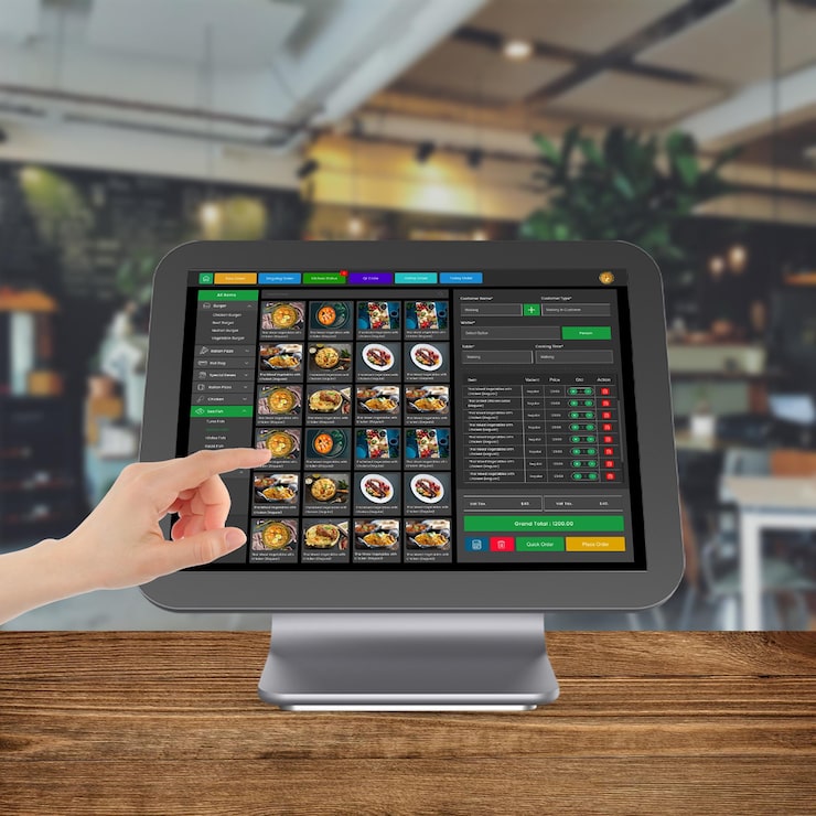 PSD templat mockup terminal pos yang dapat disesuaikan