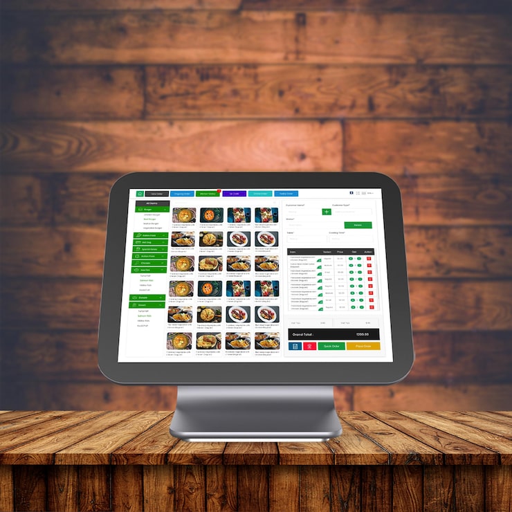 PSD templat mockup terminal pos yang dapat disesuaikan
