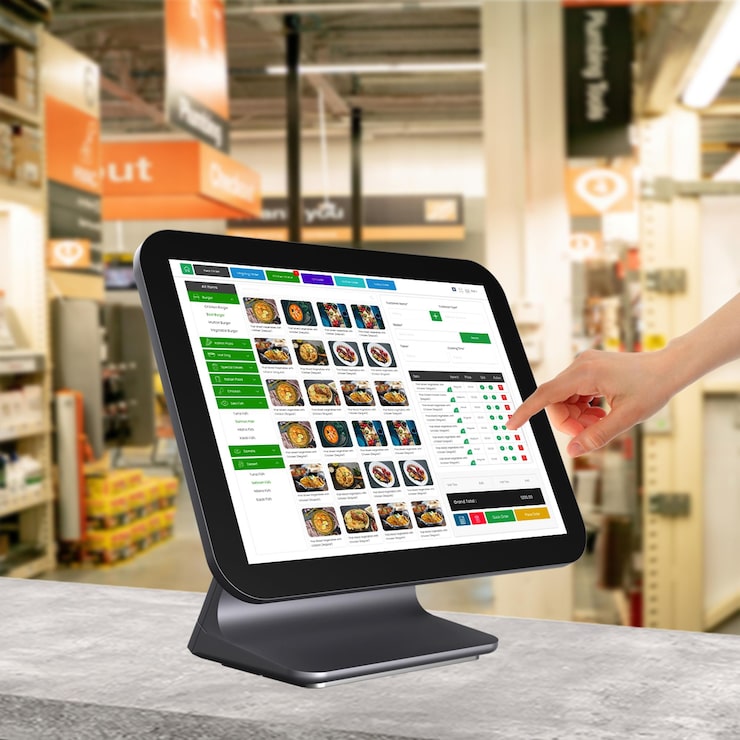 PSD templat mockup terminal pos yang dapat disesuaikan
