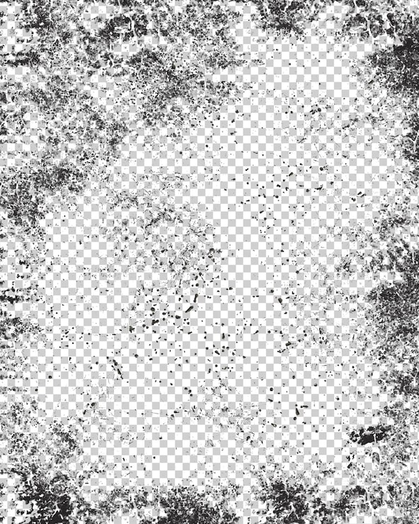 PSD textura grunge desgastada con centro transparente