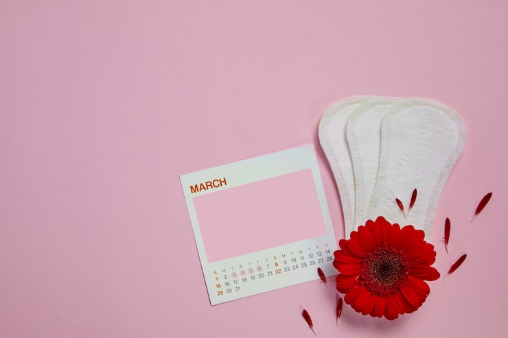 PSD toallas sanitarias menstruales, calendario femenino.