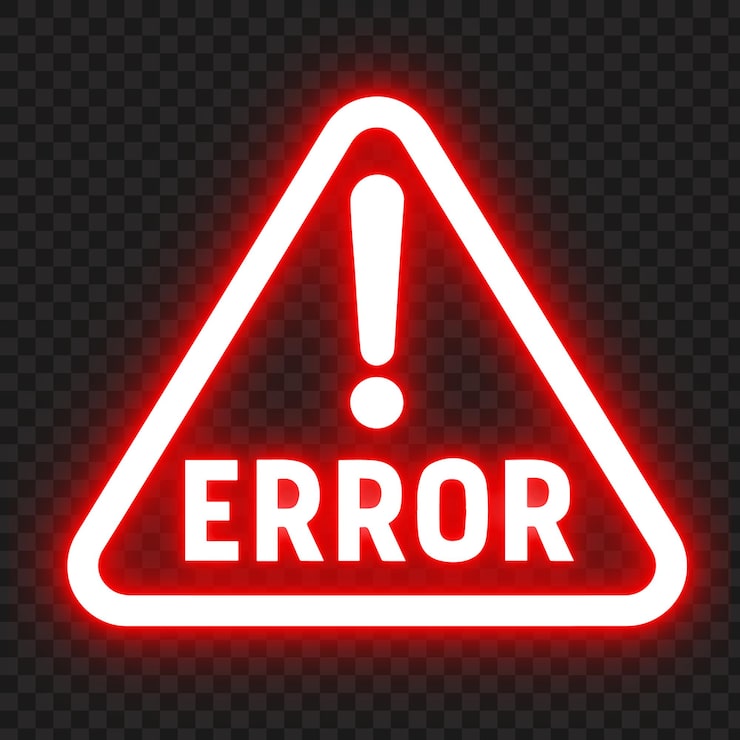 PSD triángulo de advertencia de error con signo de exclamación, icono de alerta digital, fondo transparente aislado png