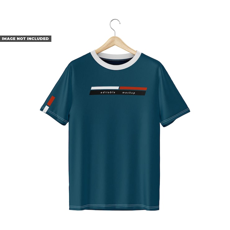 PSD tričko na ramínku, mockup (šablona)