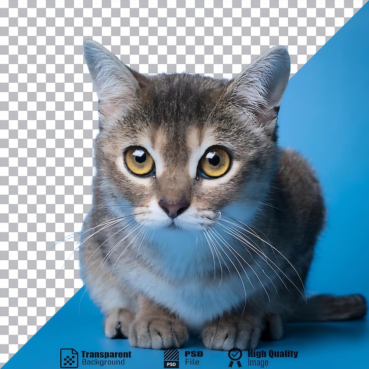 PSD um retrato de um gato curioso