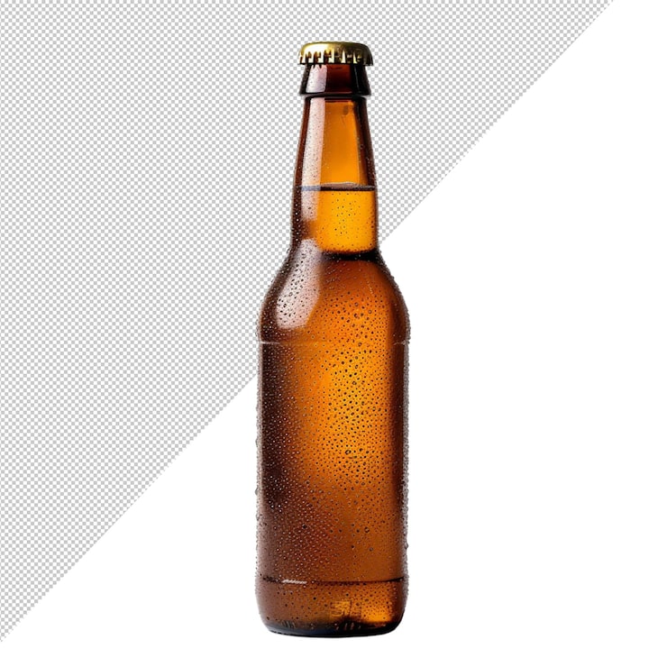 PSD uma garrafa de cerveja clássica com tampão
