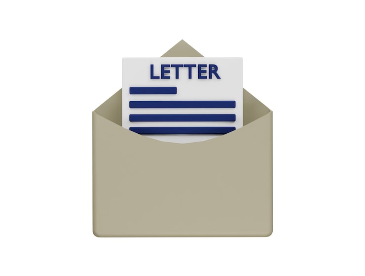 PSD umschlag mit brief