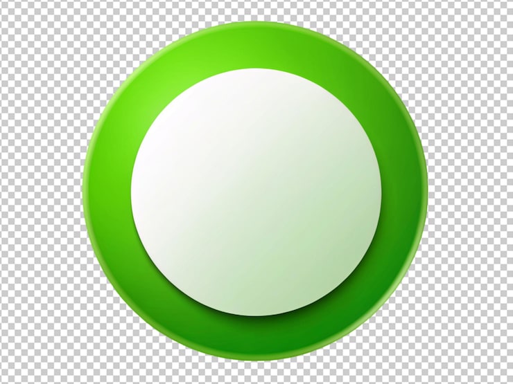 PSD un anello verde su uno sfondo bianco