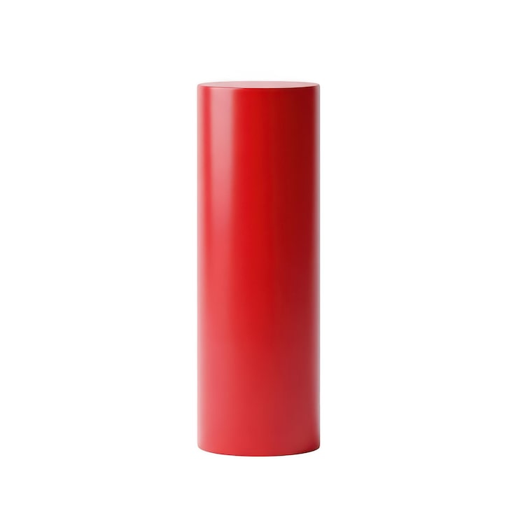 PSD vas silinder merah modern