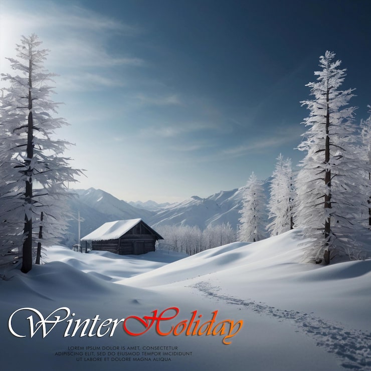 PSD vektor-winterhintergrund