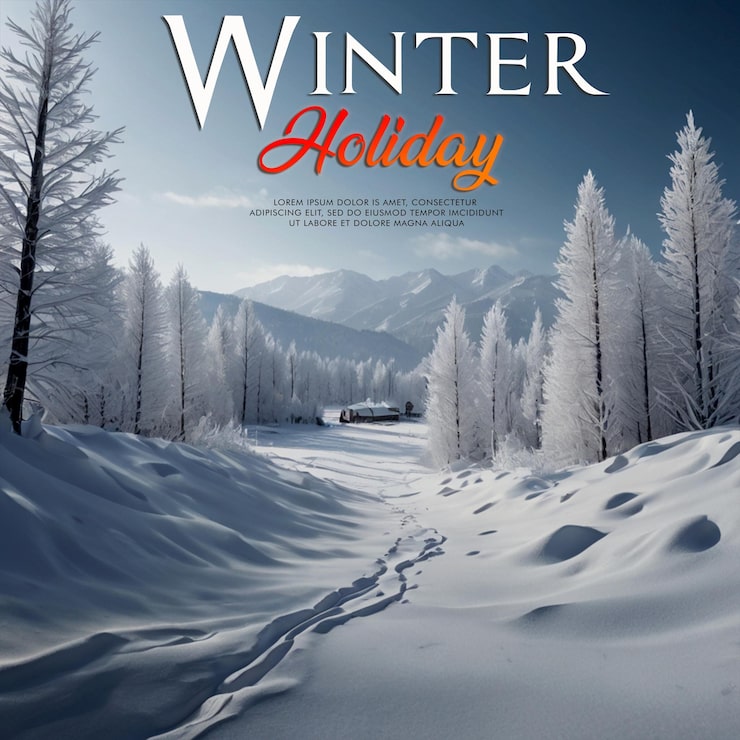 PSD vektor-winterhintergrund