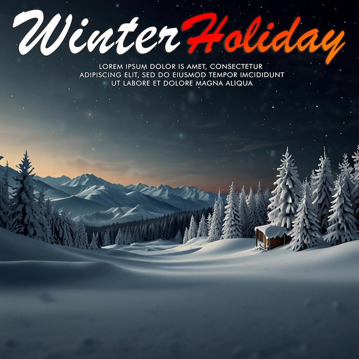 PSD vektor-winterhintergrund