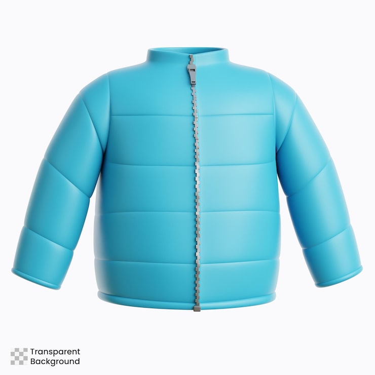 PSD une veste à souffle bleue 3d