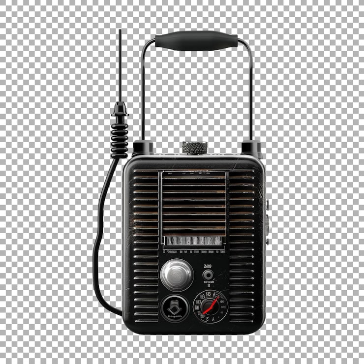 PSD walkie talkie en un fondo transparente generado por ai