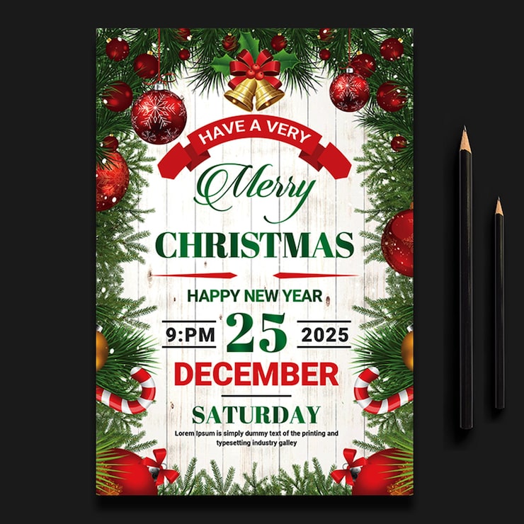 PSD weihnachtsflyer