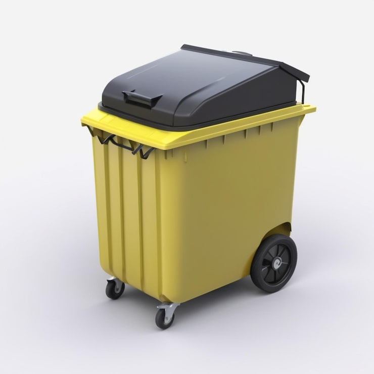 PSD wheelie bin psd auf weißem hintergrund