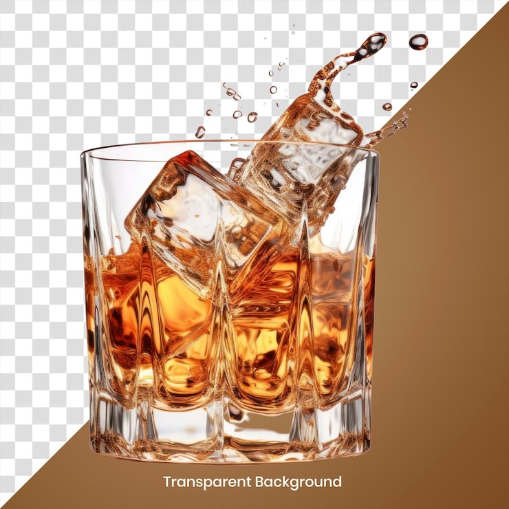 PSD whiskey-splash im glas