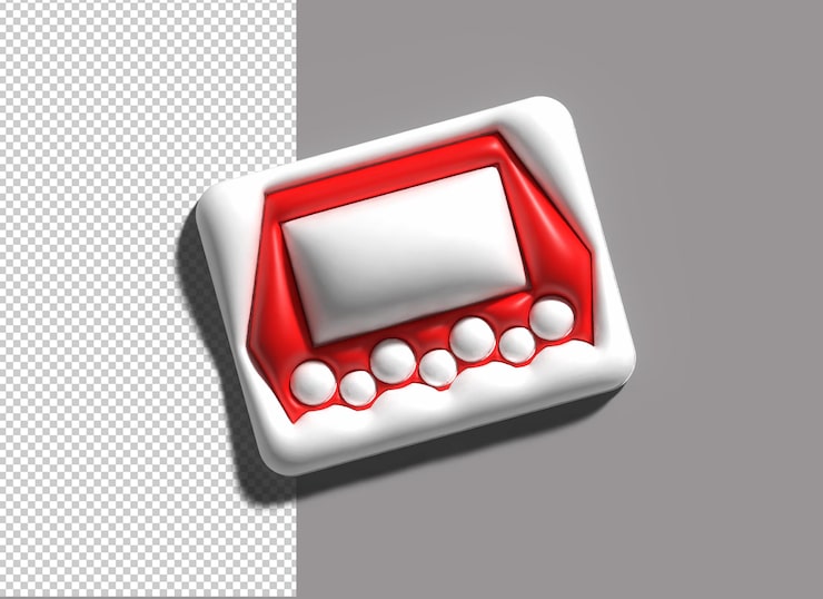 Zdarma PSD ikonka kina, 3d ilustrační design