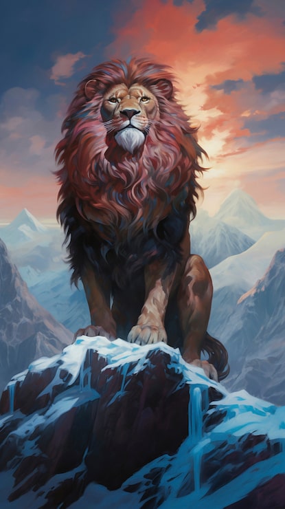 Ücretsiz Fotoğraf aslan dijital sanat tarzı