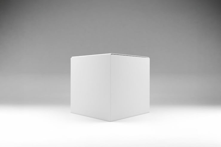 Ücretsiz Fotoğraf beyaz küp 3d render