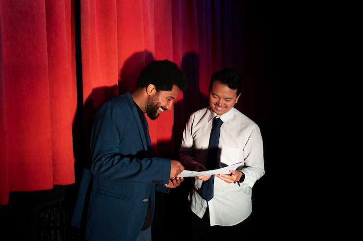 Ücretsiz Fotoğraf stand up komedi oluşturma süreci
