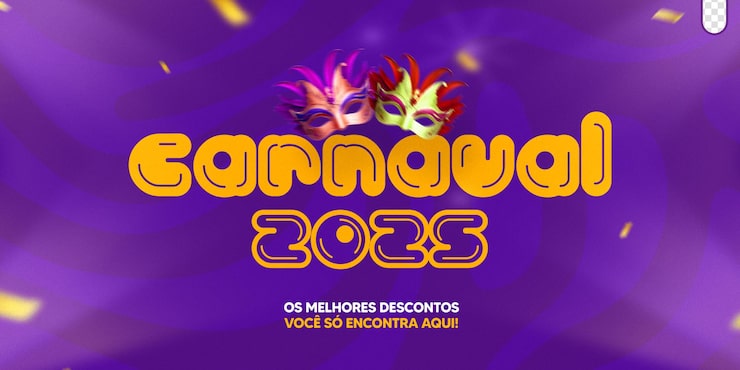 Ücretsiz PSD 3d logo brezilya'da karnaval festivali kutlaması folia 2025