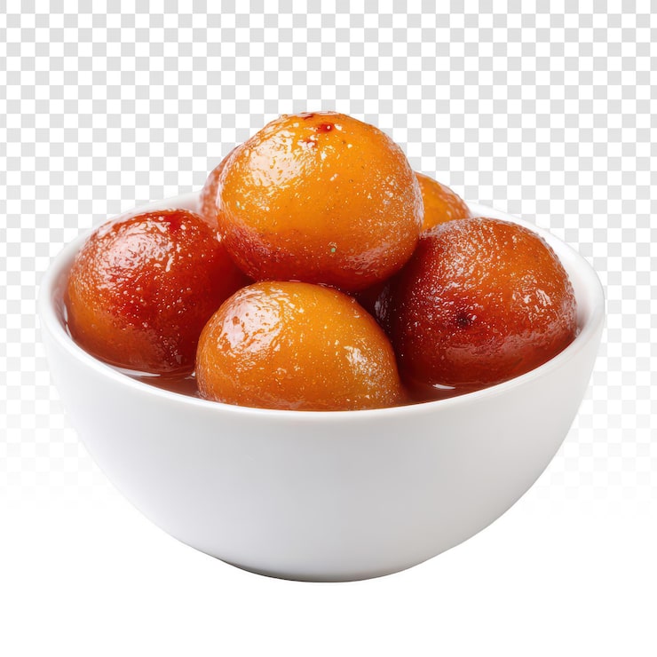 Ücretsiz PSD beyaz bir kasede lezzetli gulab jamun