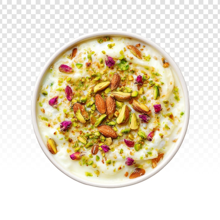 Ücretsiz PSD fıstık ve bademli shrikhand tatlısı
