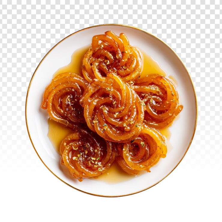 Ücretsiz PSD geleneksel hint jalebi tatlıları tabağı
