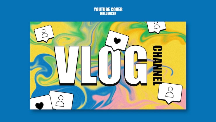 Ücretsiz PSD influencer yaşam tarzı youtube kapak şablonu