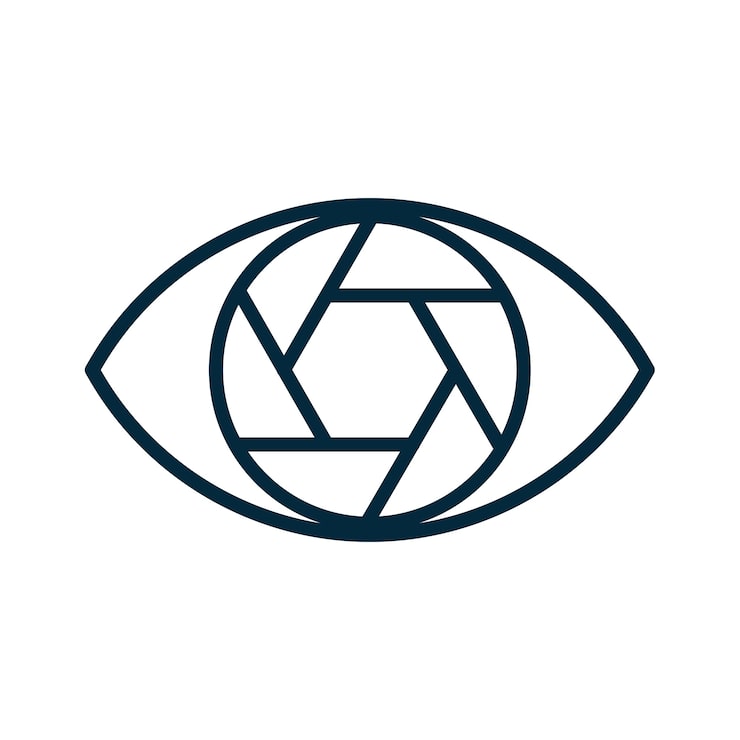 Ücretsiz PSD kameralı anahat logo tasarımı