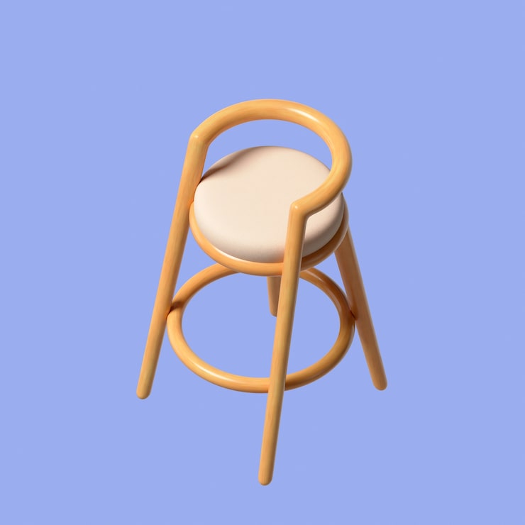 Ücretsiz PSD mobilya simgesinin 3d render’ı