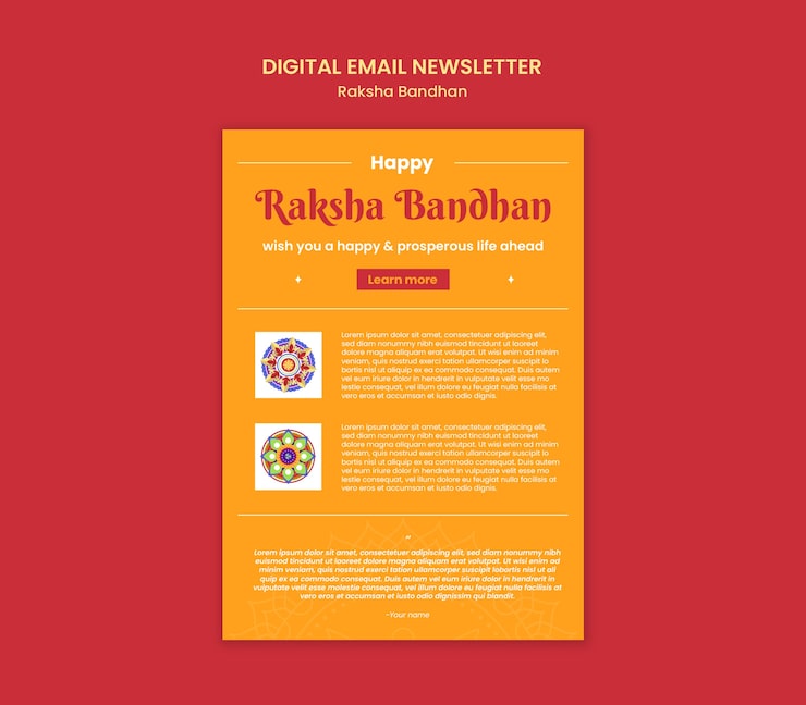 Ücretsiz PSD raksha bandhan şablonu tasarımı