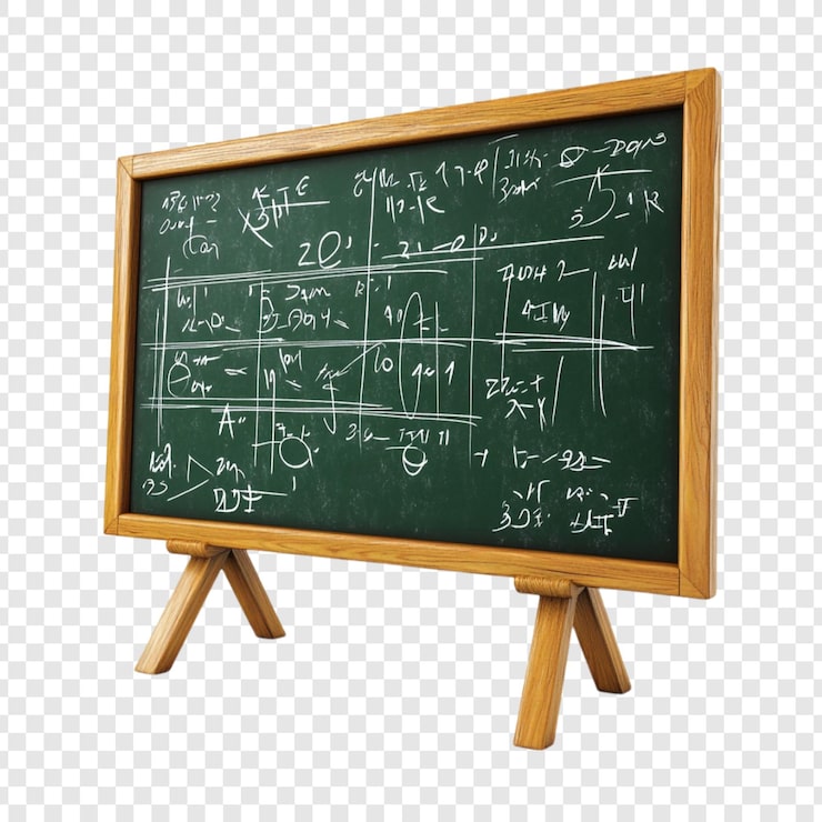 Ücretsiz PSD yeşil bir kara tahta üzerinde karmaşık matematik denklemleri i̇lgi çekici problem çözme