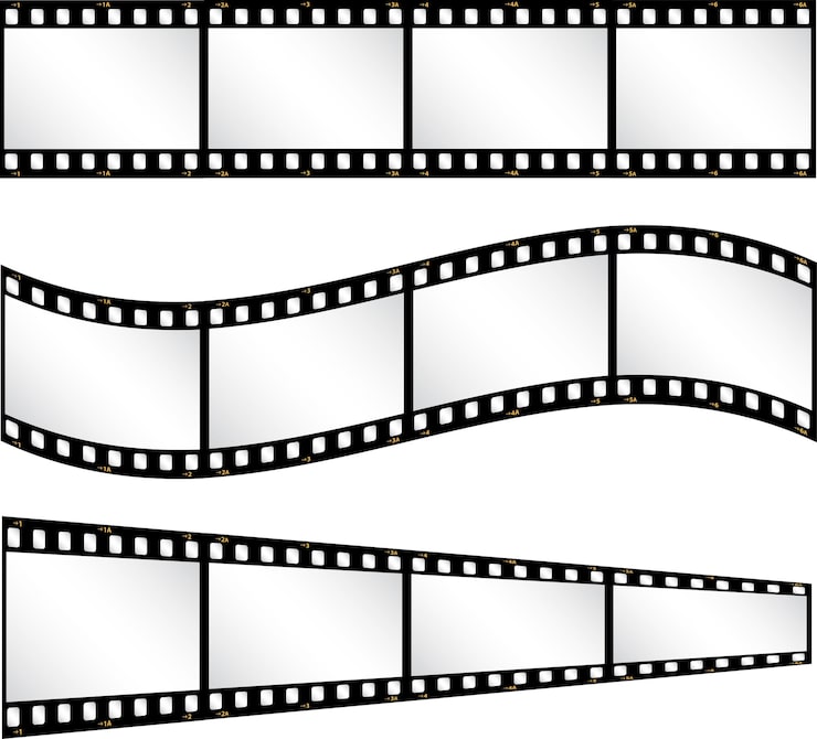 Ücretsiz Vektör çeşitli film şeridi arka planı