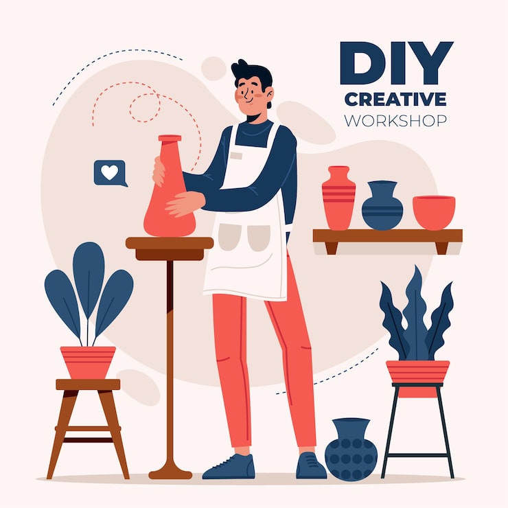 Ücretsiz Vektör diy yaratıcı atölye