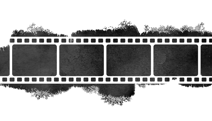 Ücretsiz Vektör film şeridi makarası suluboya grunge arka planı