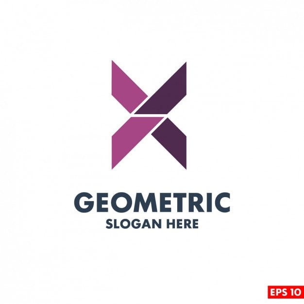 Ücretsiz Vektör geometrik logo şablonu