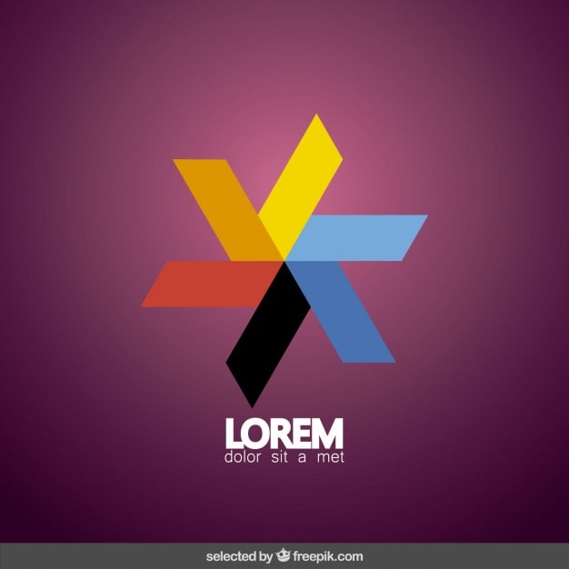 Ücretsiz Vektör geometrik y\u0131ld\u0131z logotipi